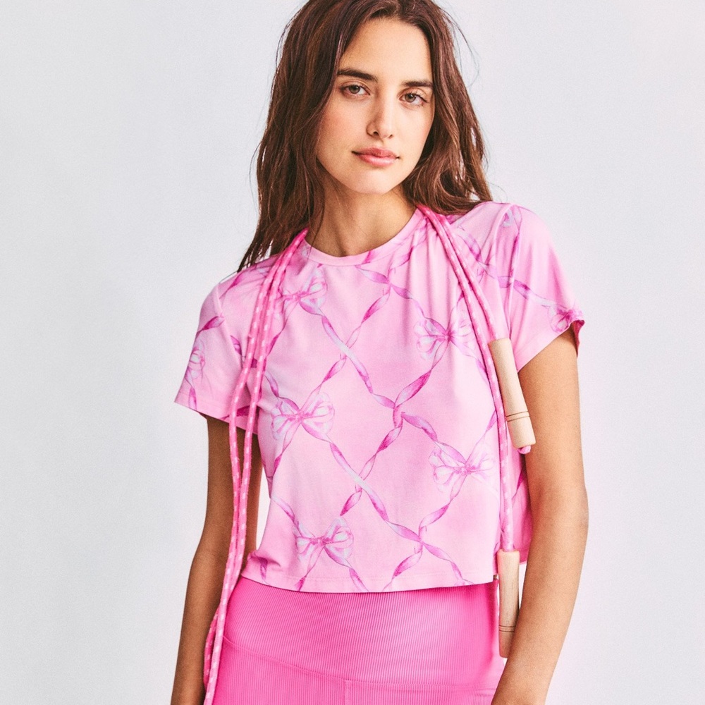 NWT LoveShackFancy x Beach Riot Cropped Tee